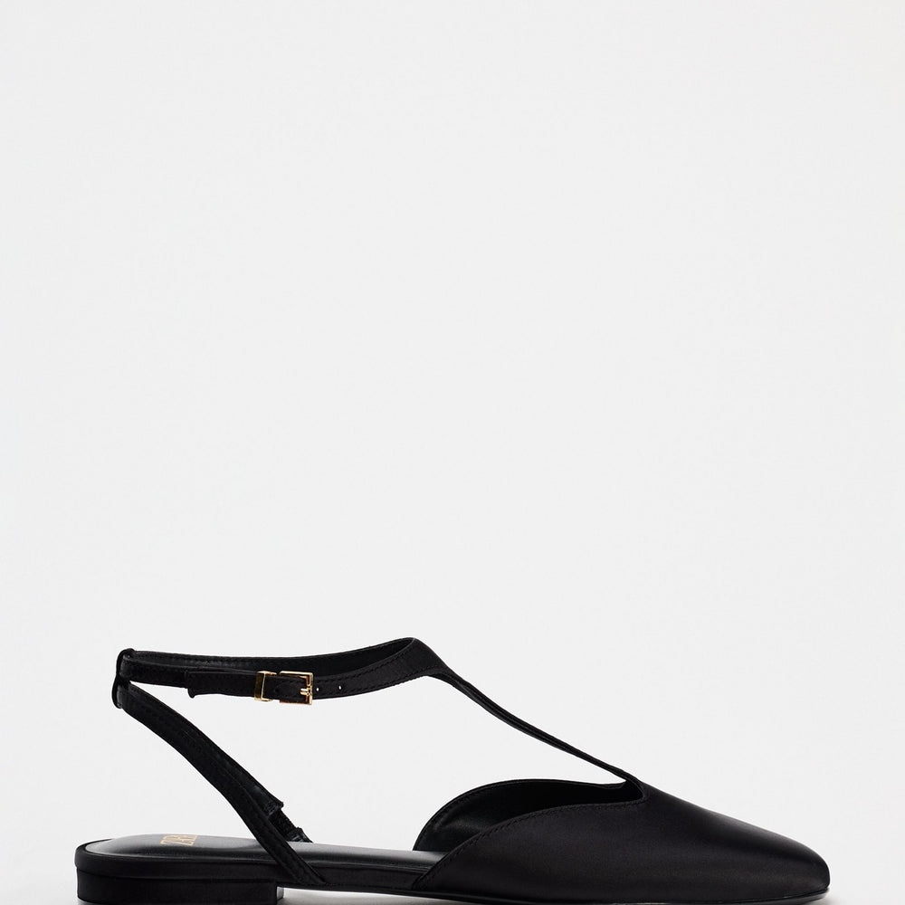 Moudda ZARA - Chaussures plates T-bar satin - Tunisie 2