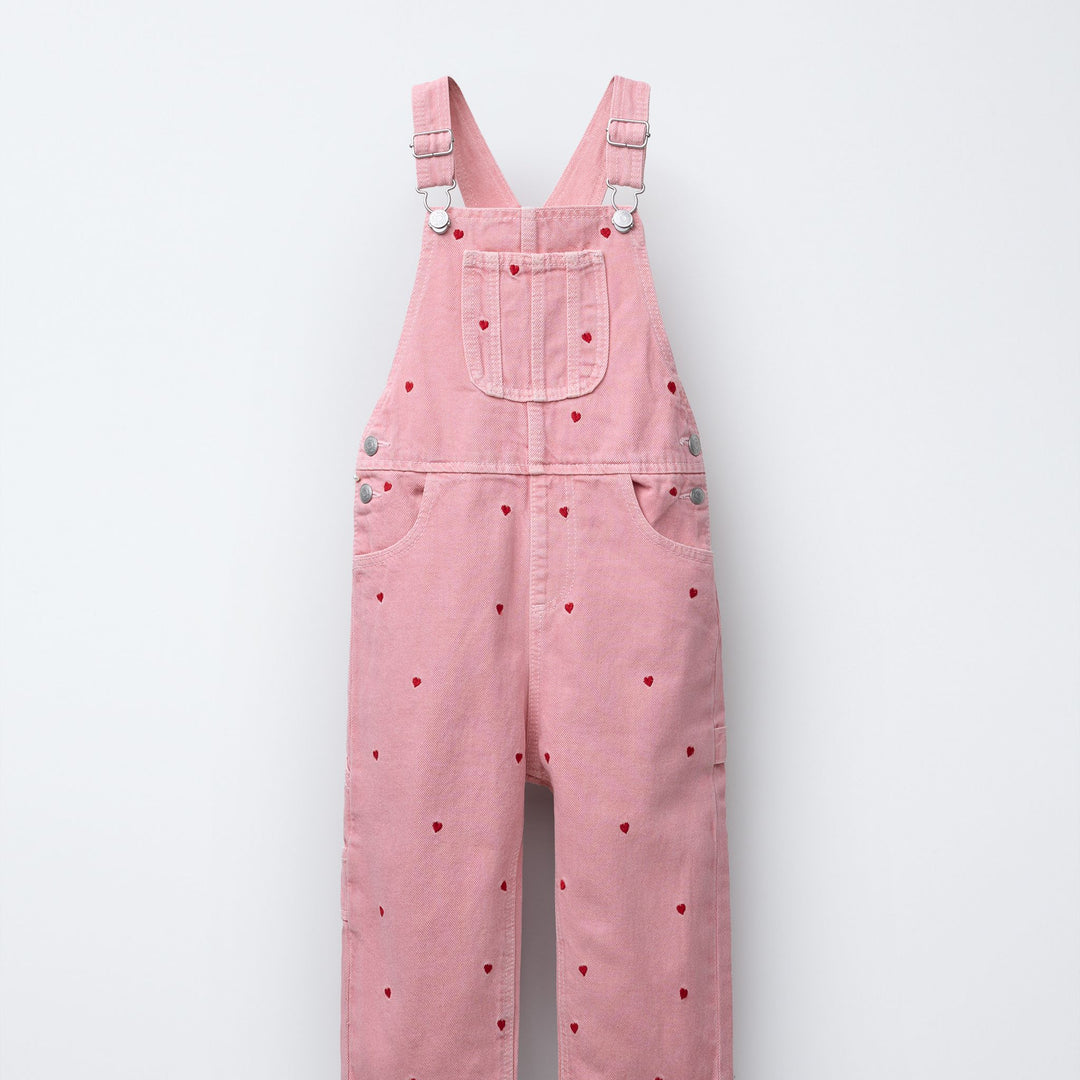 Moudda ZARA - Salopette Enfant Longue Serge - Fuschia & Broderie - Tunisie 1