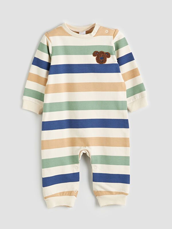 Moudda LC Waikiki - Salopette bébé en jersey manches longues Garçon Beige clair - Tunisie 1