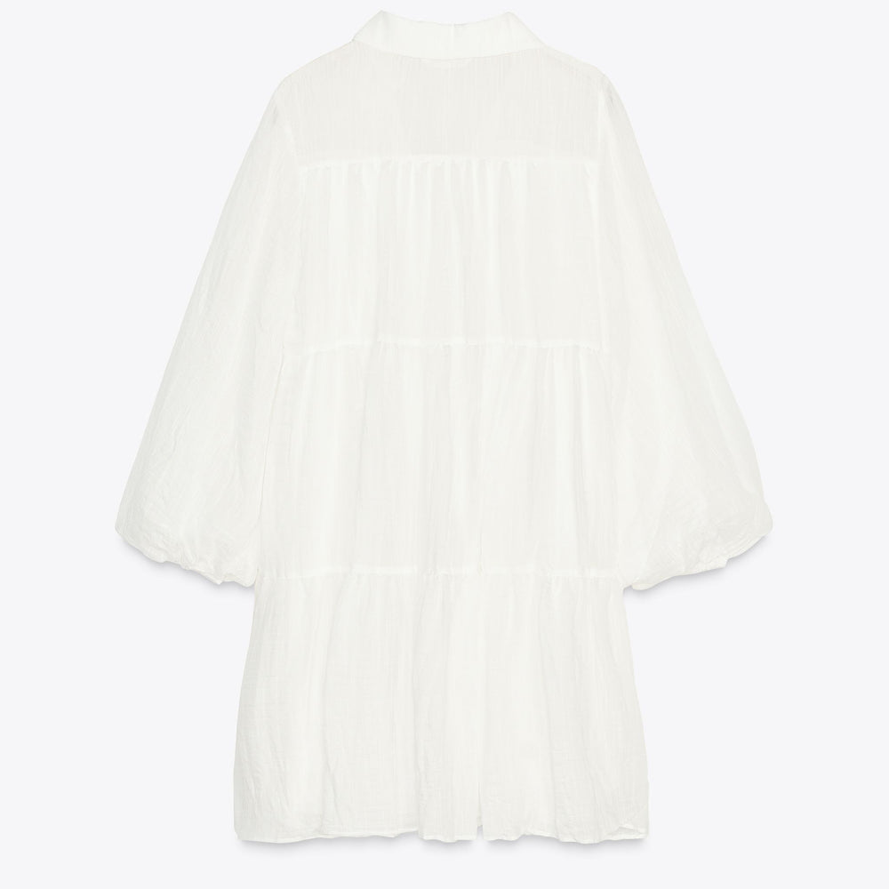 Moudda ZARA - Robe Mini Chemisier - Viscose & Panneaux - Tunisie 2
