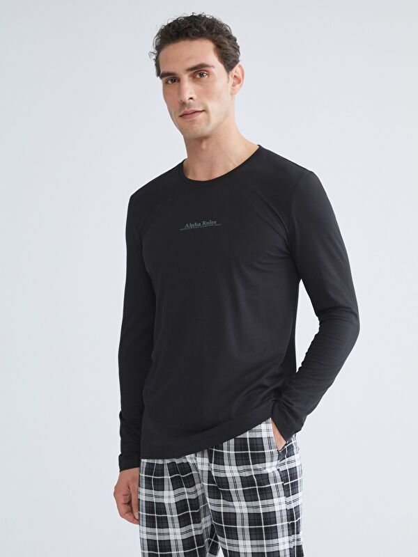 Moudda LC Waikiki - Ensemble pyjama jersey manches longues-pantalon pour Homme - Tunisie 2