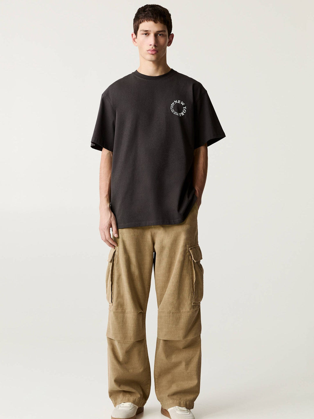 Moudda PULL & BEAR - Pantalon Cargo Parachute - Lavé - Tunisie 2