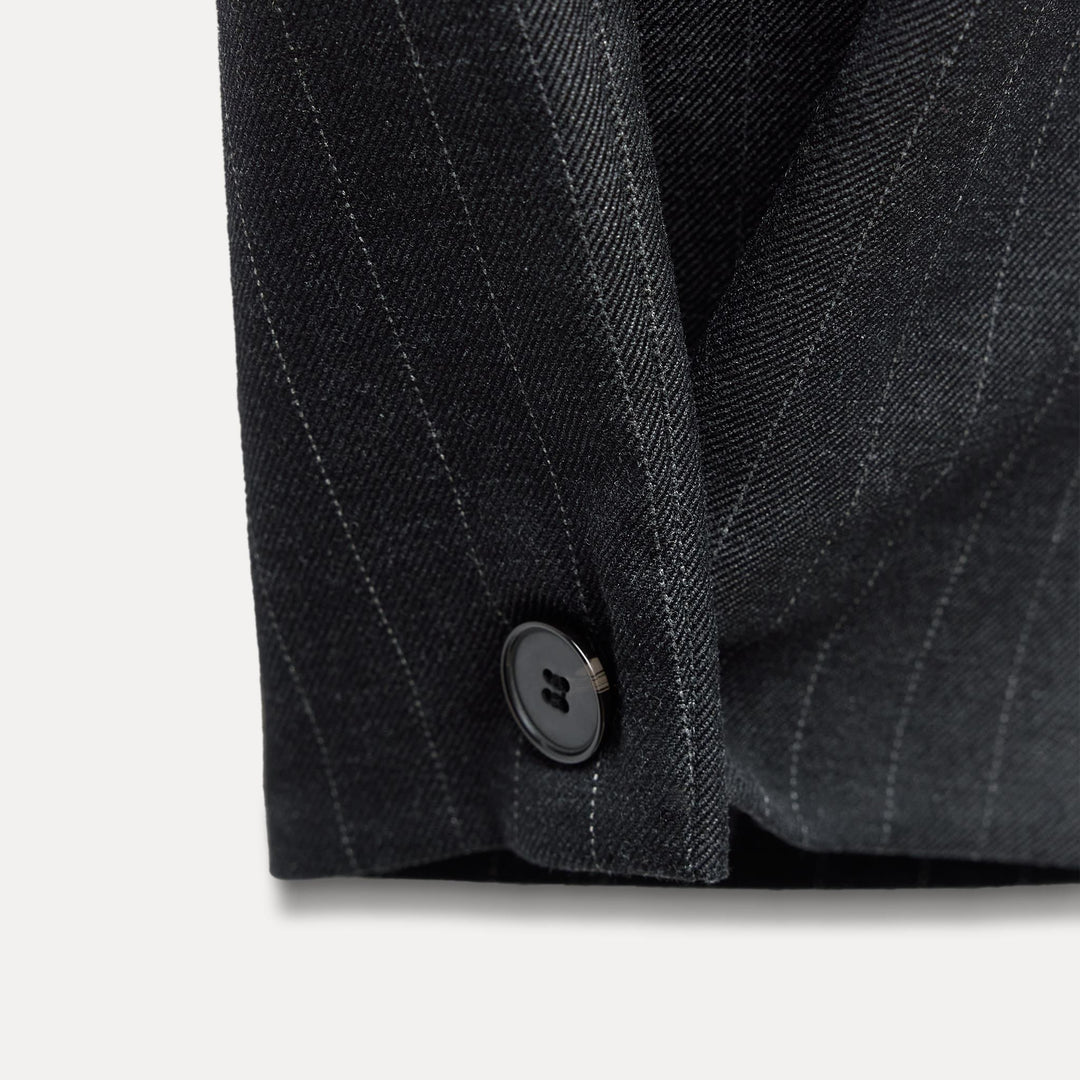 Moudda ZARA - Pantalon tonneau bouton ourlet rayé diplomate - Tunisie 4