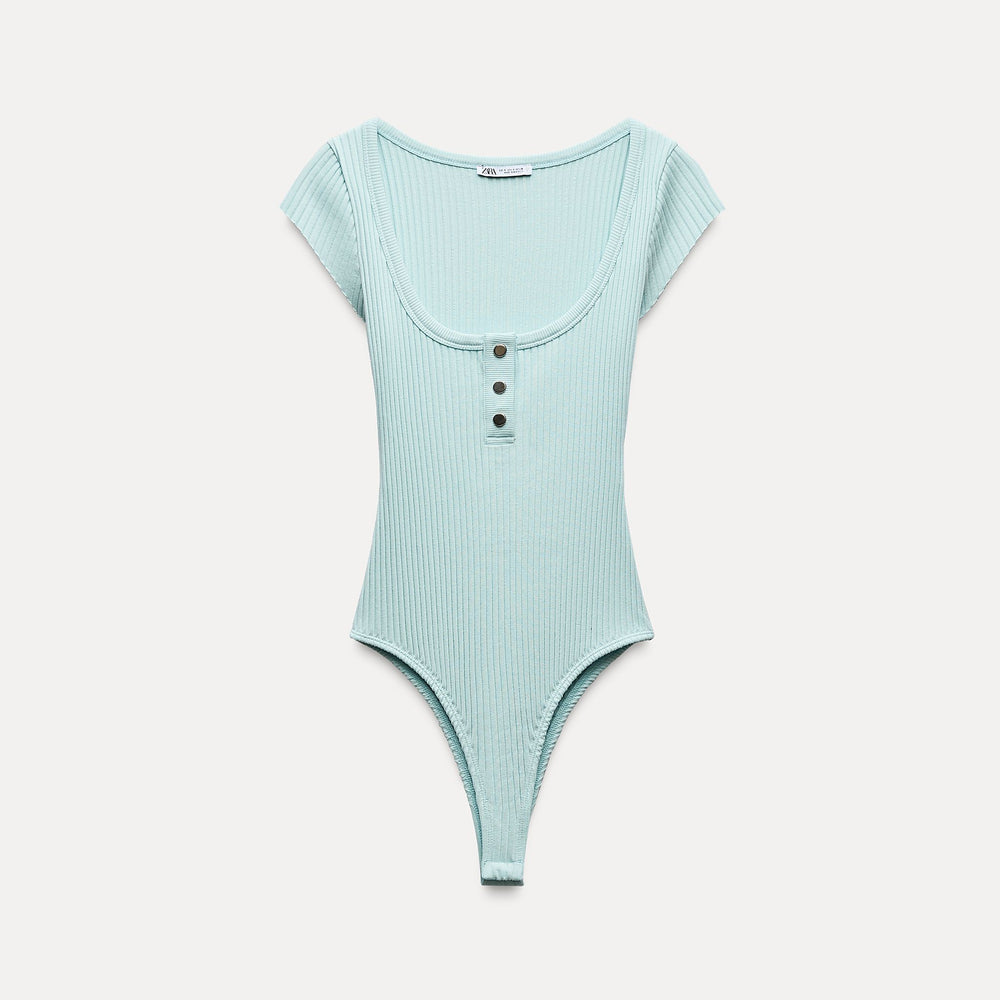 Moudda ZARA - Body Côtelé Manches Courtes à Pressions - Tunisie 2