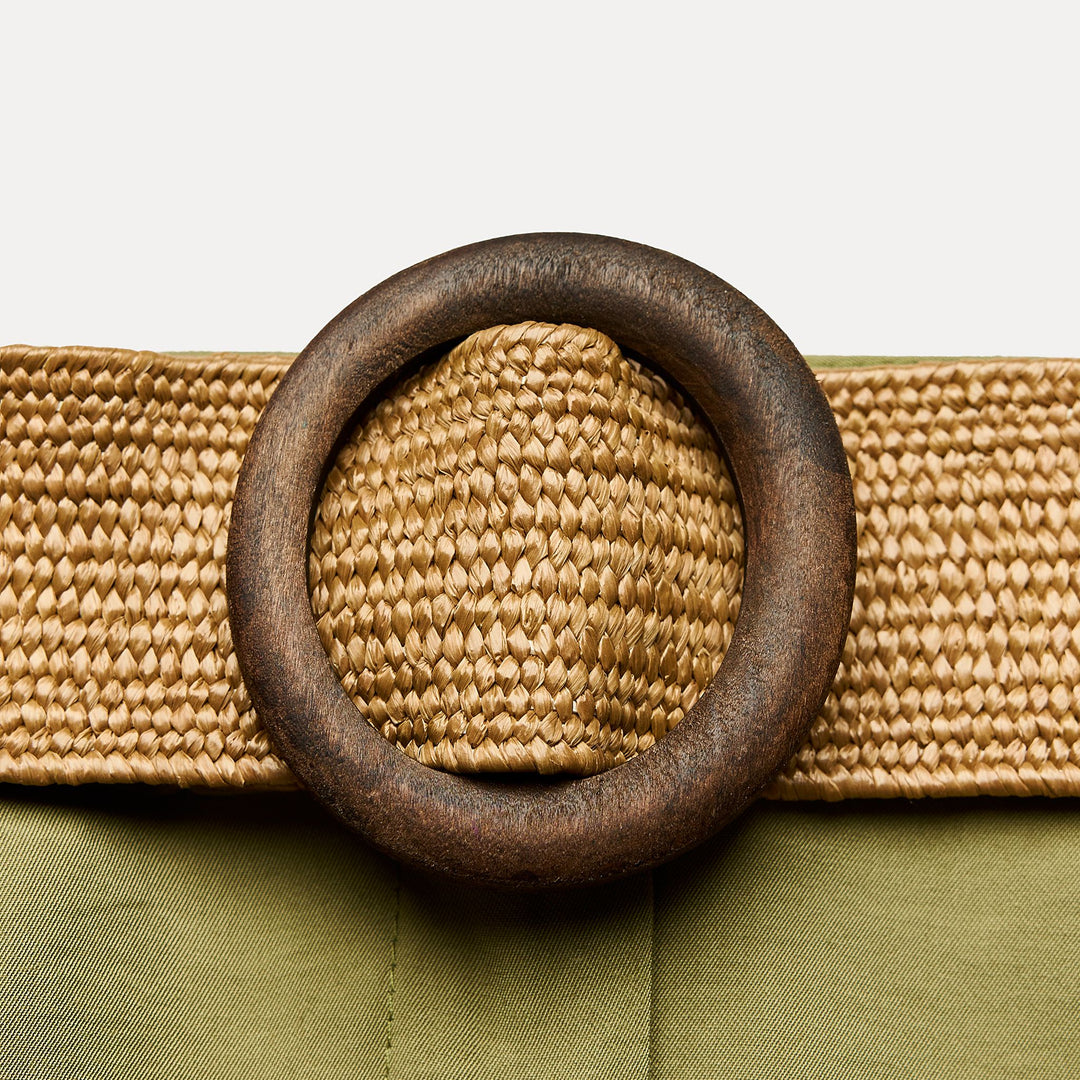 Moudda ZARA - Ceinture large boucle ronde imitation bois - Tunisie 3