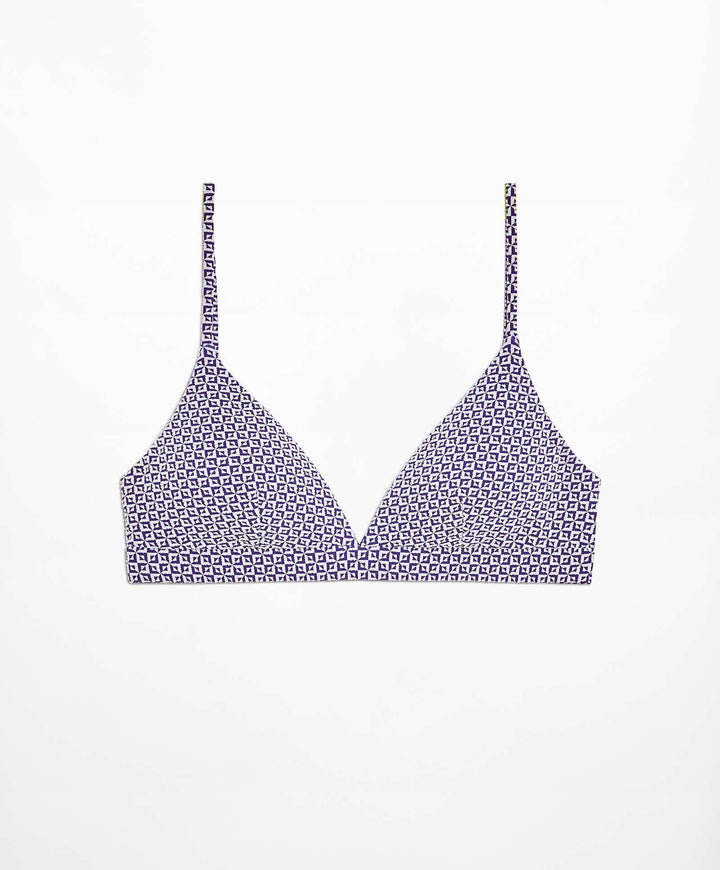 Moudda Oysho - Culotte Triangle Extra Sans Armatures Jacquard Petits Carrés - Tunisie 5