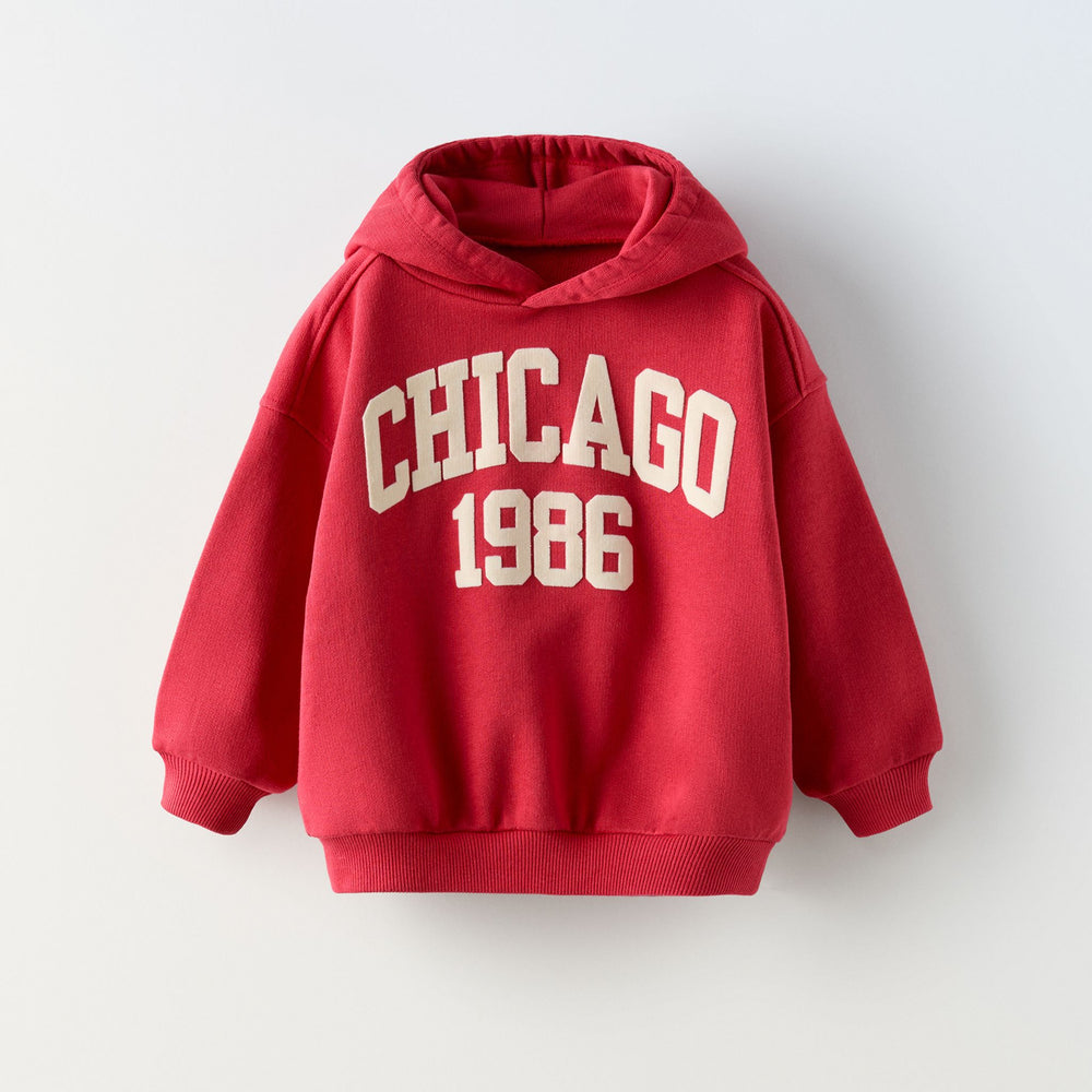 Moudda ZARA - Sweat à capuche enfant, imprimé Chicago varsity - Tunisie 2