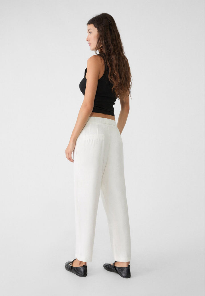 Moudda STRADIVARIUS - Pantalon Carrot Rustique Écru - Tunisie 5