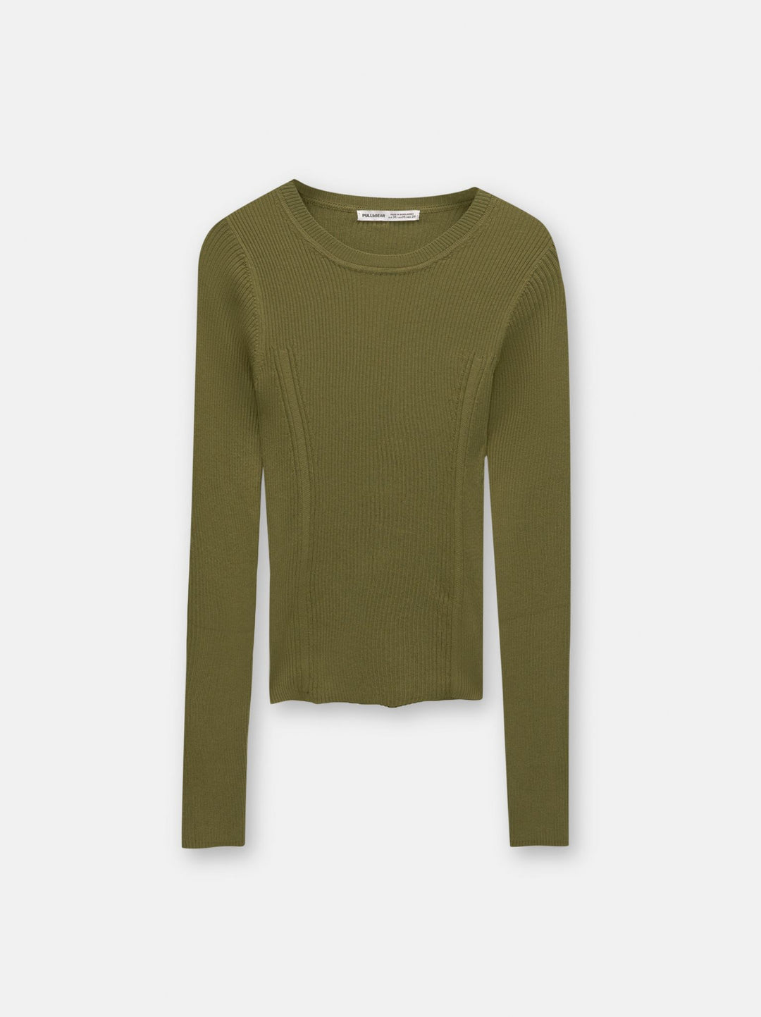 Moudda PULL & BEAR - Pull Basique Côtelé Col Carré Viscose - Tunisie 1