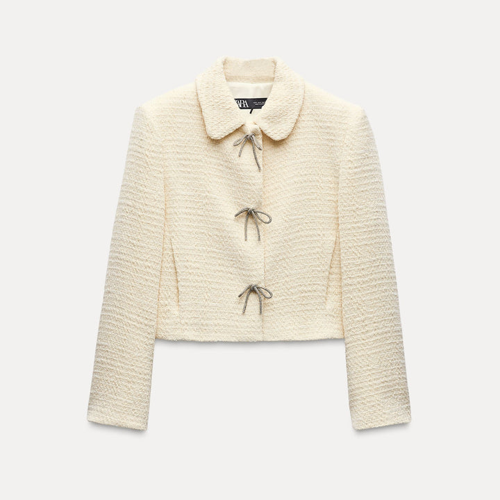 Moudda ZARA - Veste tissu brut strass nœud - Tunisie 1
