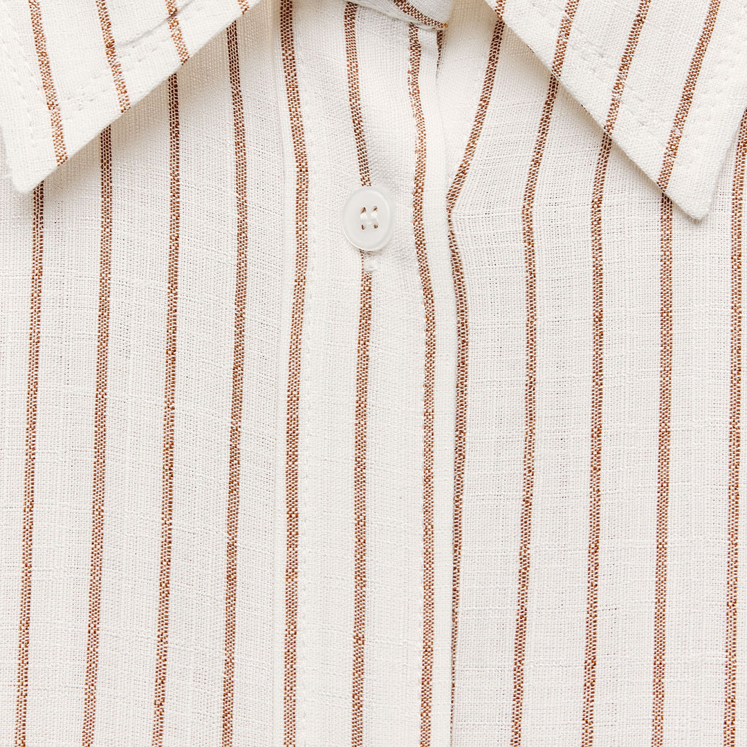 Moudda ZARA - Chemise lin/viscose rayée nœuds dos - Tunisie 3