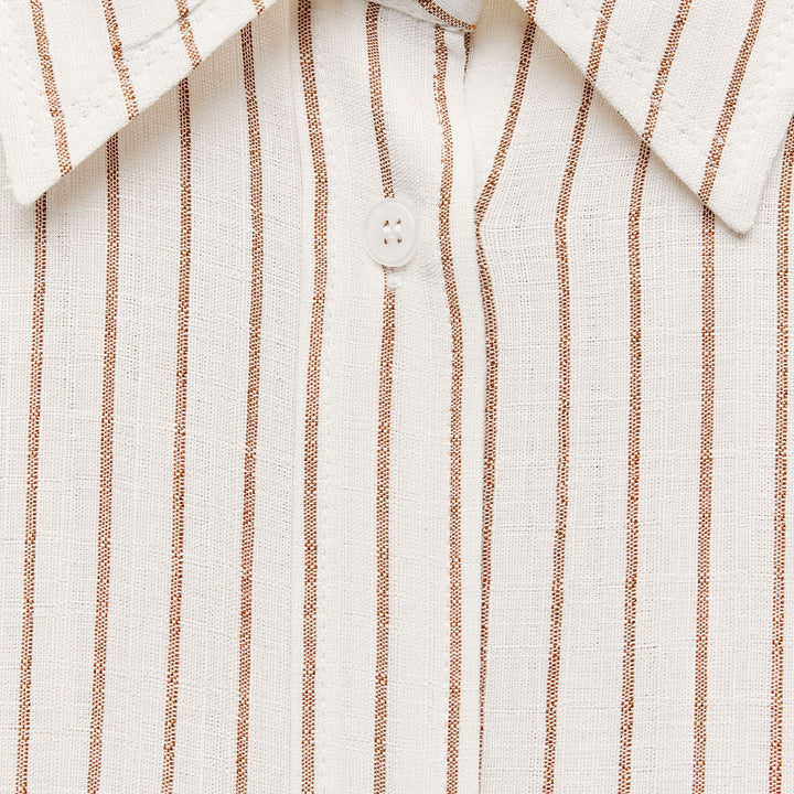 Moudda ZARA - Chemise lin/viscose rayée nœuds dos - Tunisie 3