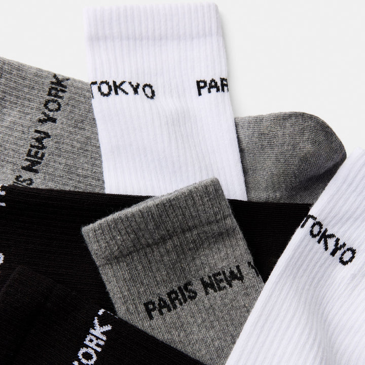 Moudda BERSHKA - Lot de 3 paires de chaussettes "villes" - Tunisie 1