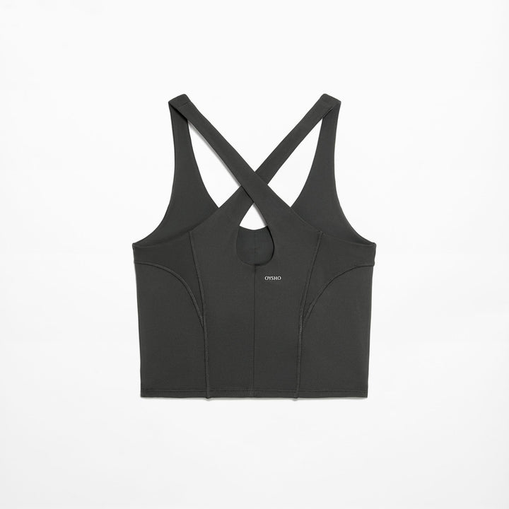 Moudda Oysho - T-Shirt Col V Comfortlux avec Coutures - Tunisie 3