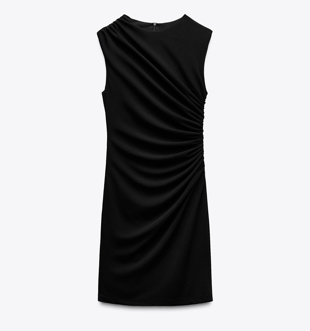 Moudda ZARA - Robe Courte Drapée - Maille, Col Rond & Manches Courtes - Tunisie 1