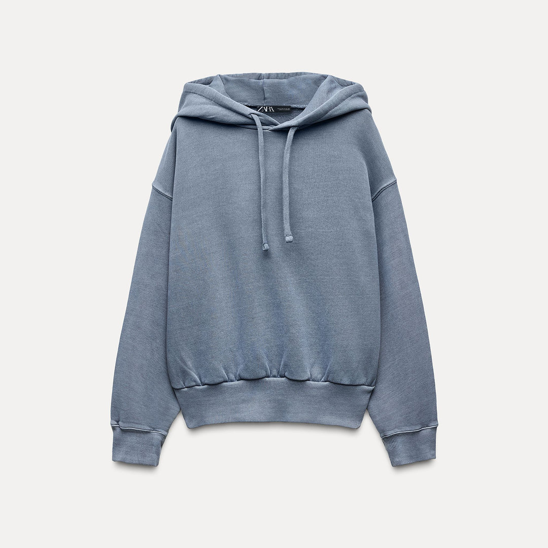 Moudda ZARA - Sweat à Capuche Court Délavé - Tunisie 1