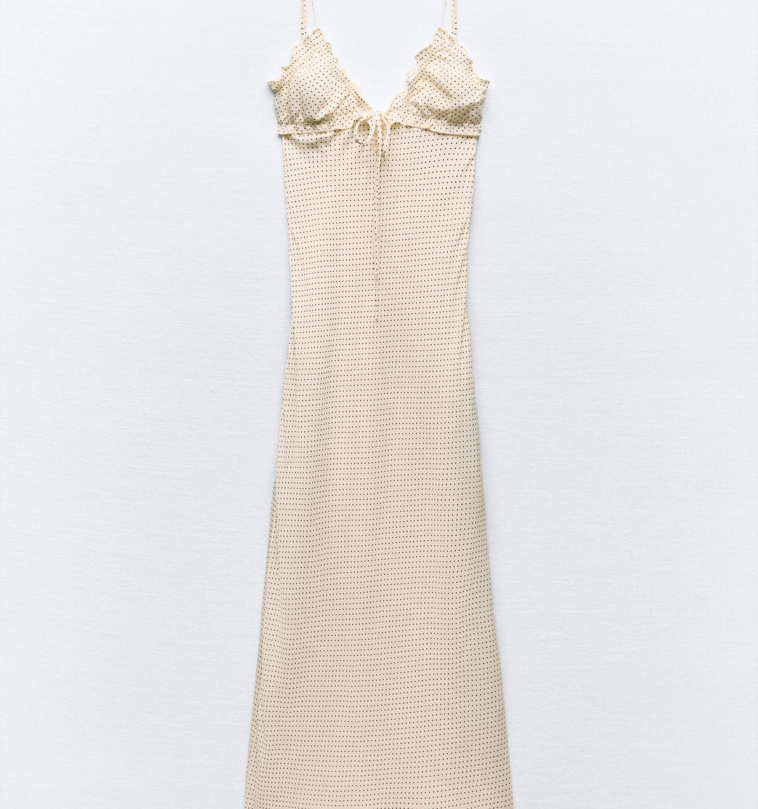 Moudda ZARA - Robe mi-longue décolleté en V, drapée, imprimée - Tunisie 1