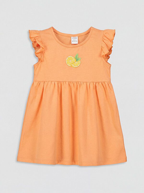 Moudda LC Waikiki - Robe manches courtes en jersey pour Fille couleur Corail clair - Tunisie 1