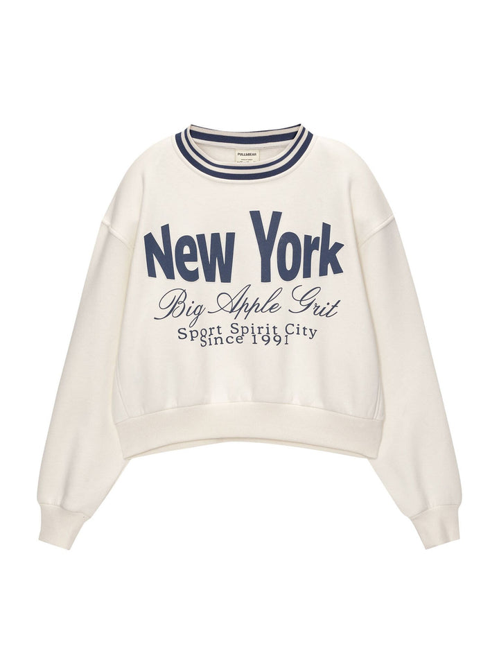 Moudda PULL & BEAR - Sweat Graphique Côtelé Rayure Contraste - Tunisie 6