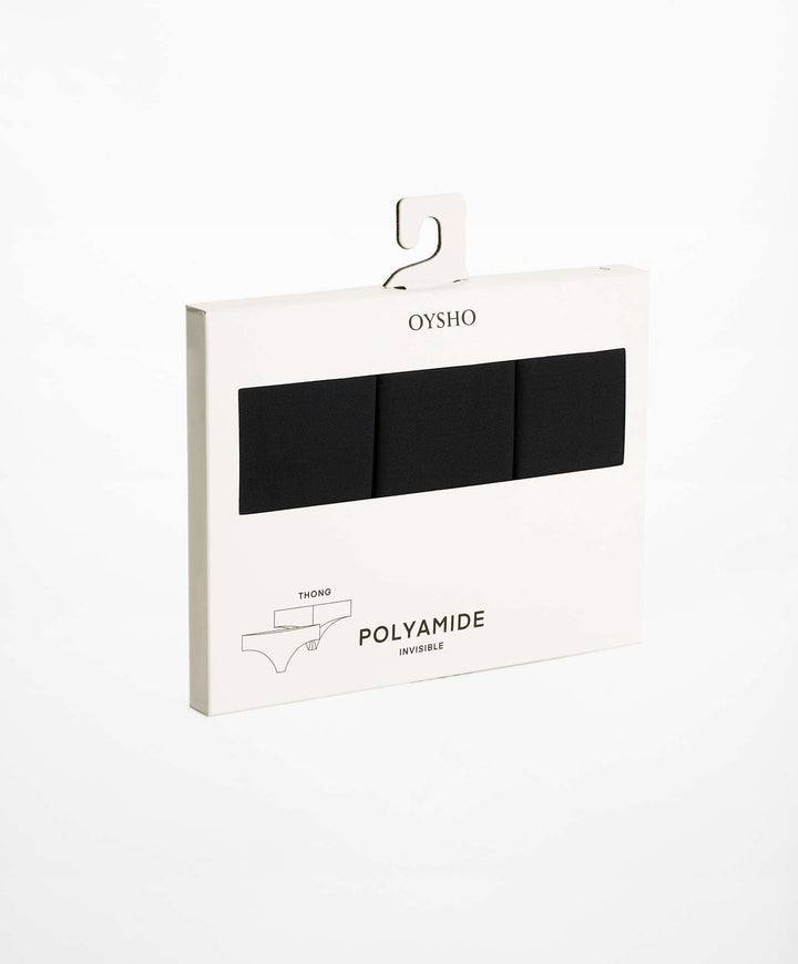 Moudda Oysho - Pack 3 Culottes Découpe Laser Cheeky String Monocouleur - Tunisie 3