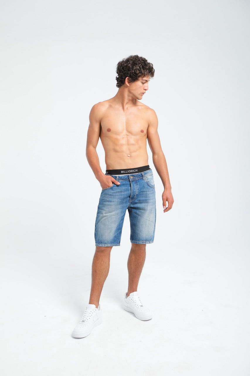 Moudda Billiorich - Short en Jean Homme - Coupe Droite - 2
