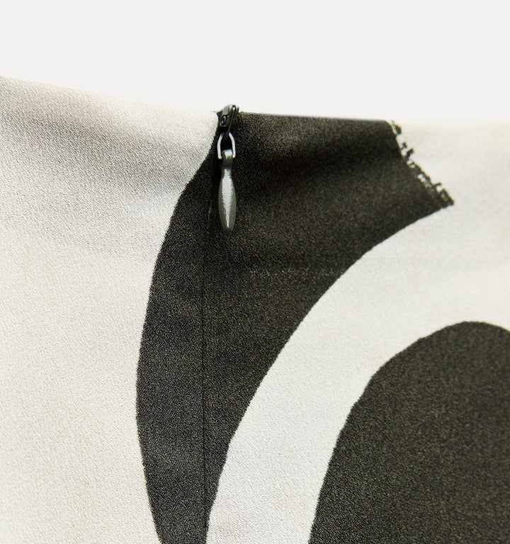 Moudda ZARA - Robe mi-longue en crêpe imprimée géométrique cercles - Tunisie 4