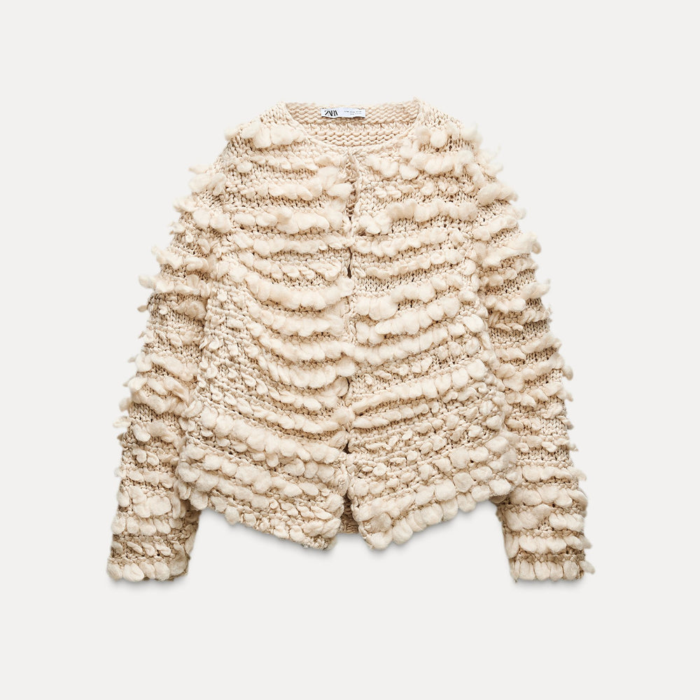 Moudda ZARA - Veste maille bouclette manches longues - Tunisie 2