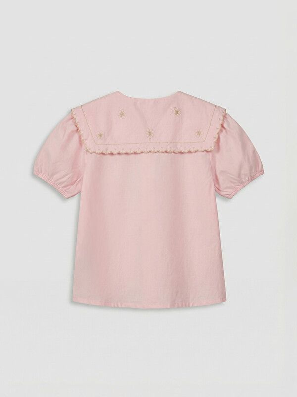 Moudda LC Waikiki - Chemise manches courtes en tissu pour Fille couleur Rose - Tunisie 2