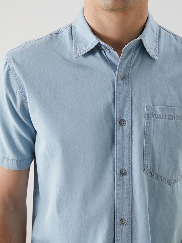 Moudda LC Waikiki - Chemise en jean manches courtes pour Homme - Tunisie 3