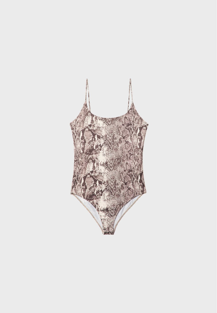 Moudda STRADIVARIUS - Body en Polyamide à Bretelles Fines Imprimé Tout-Over - Tunisie 2