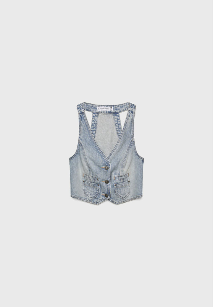 Moudda STRADIVARIUS - Gilet en Denim avec Clous - Tunisie 2