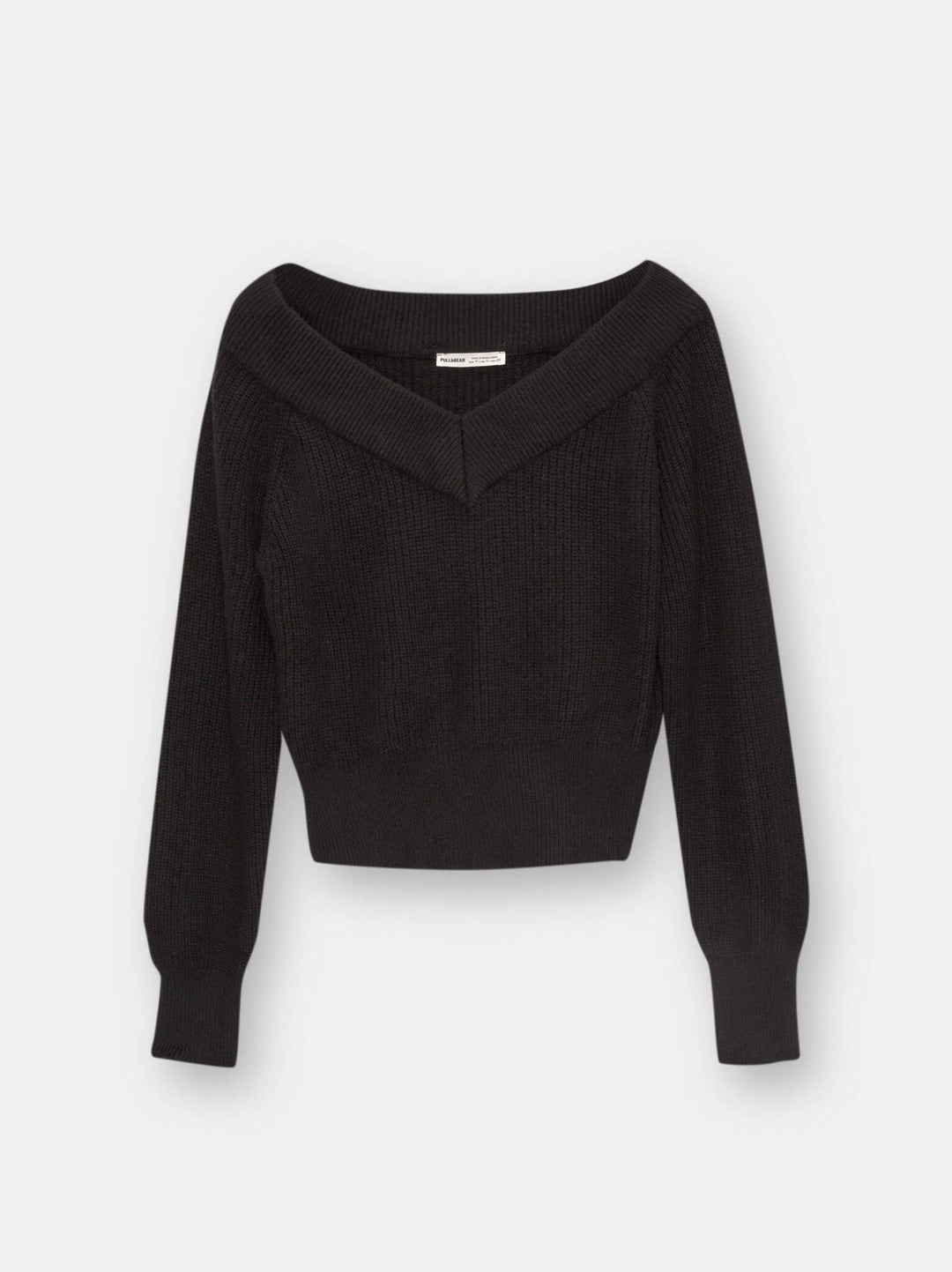 Moudda PULL & BEAR - Pull Crop Perlé Bardot Col V Double Way - Tunisie 5