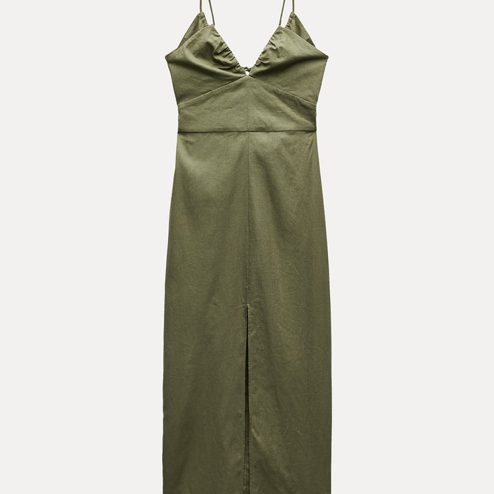 Moudda ZARA - Robe corset en lin extensible ouverture frontale - Tunisie 1