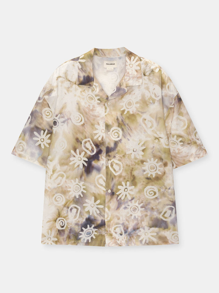 Moudda PULL & BEAR - Chemise Demi-Manches Imprimé Acid Dye Sun - Tunisie 2