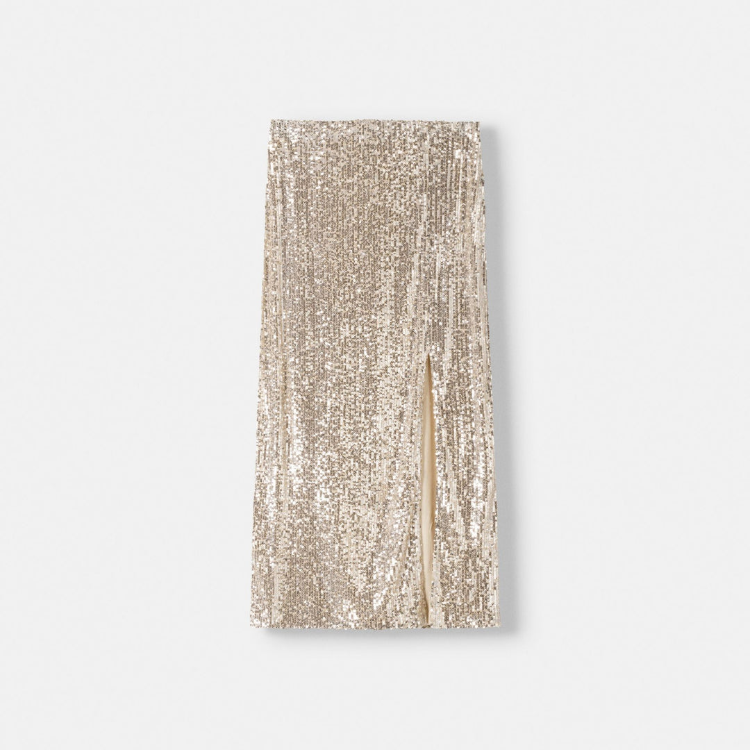 Moudda BERSHKA - Argent – jupe mi-longue pailletée - Tunisie 1