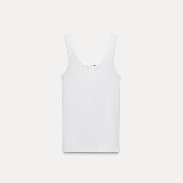Moudda ZARA - T-shirt en Coton Mercerisé à Bretelles - Tunisie 2
