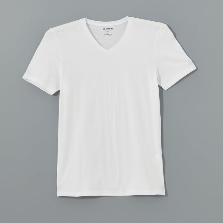 Moudda LC Waikiki - T-shirt col V manches courtes en jersey - Tunisie 1