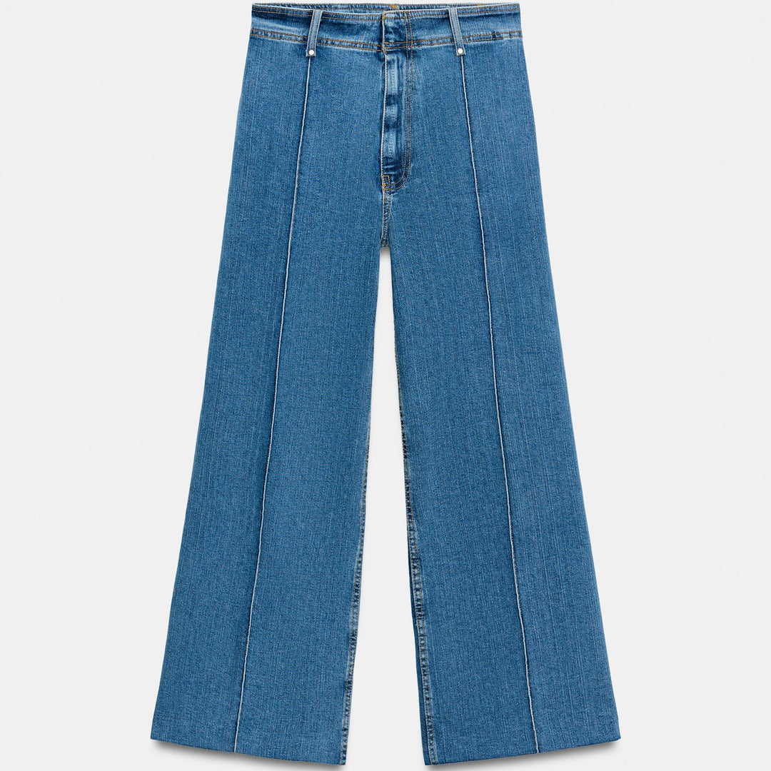 Moudda ZARA - Pantalon Wide Leg Tailleur - Bleu Vif - Tunisie 1