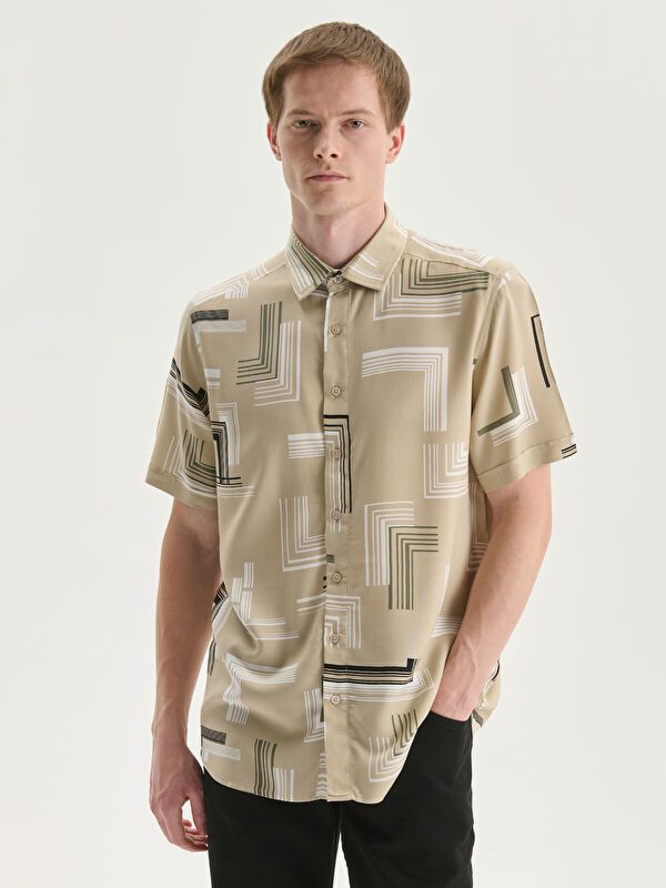 Moudda LC Waikiki - Chemise manches courtes en tissu pour Homme - Tunisie 1