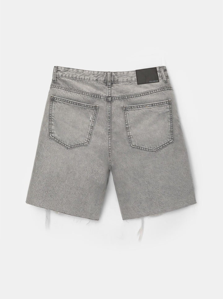 Moudda PULL & BEAR - Bermuda Denim Straight Déchiré - Tunisie 4