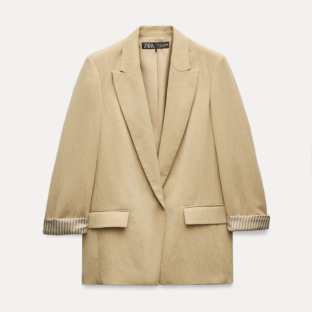 Moudda ZARA - Blazer manches retroussées doublure contrastée - Tunisie 2