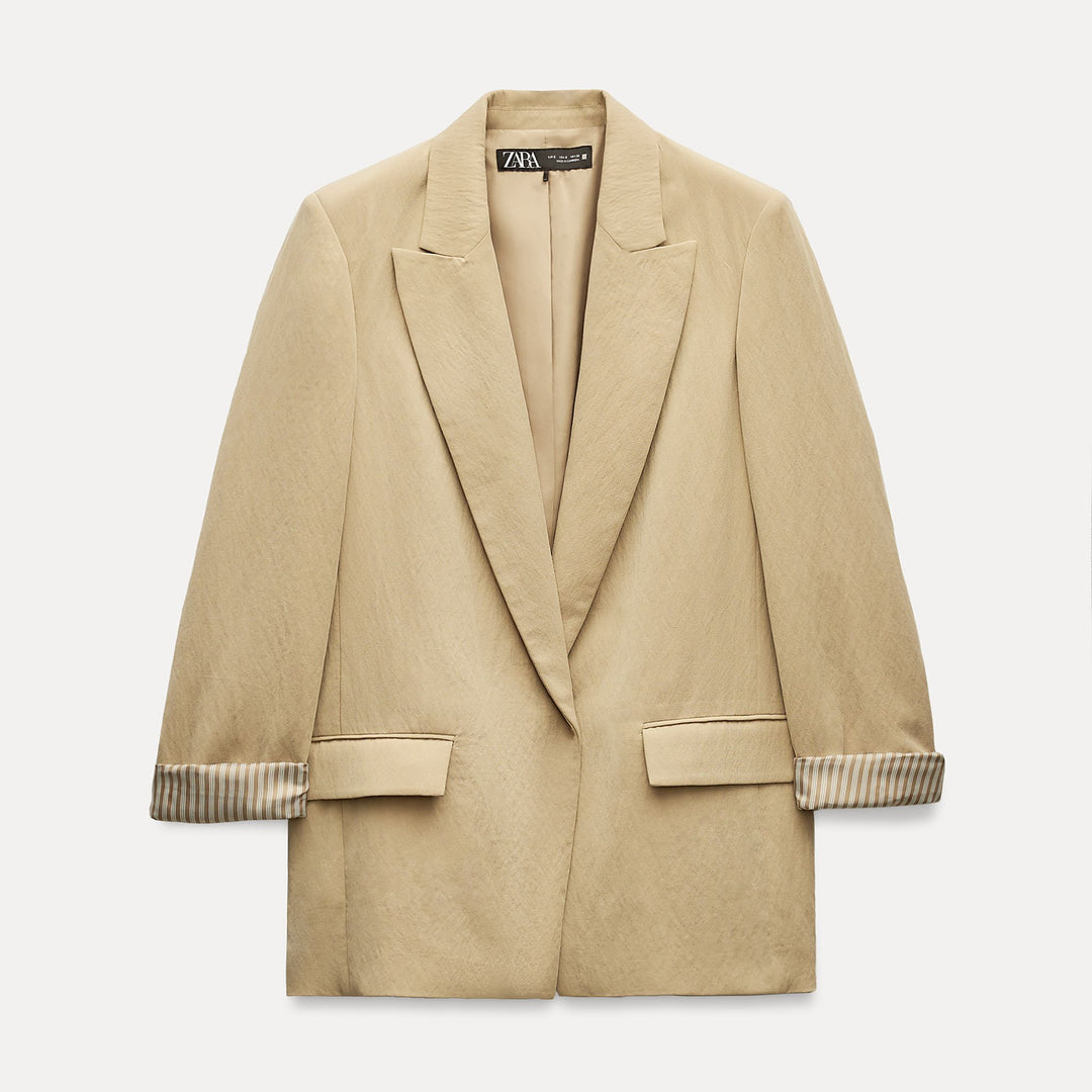 Moudda ZARA - Blazer manches retroussées doublure contrastée - Tunisie 2