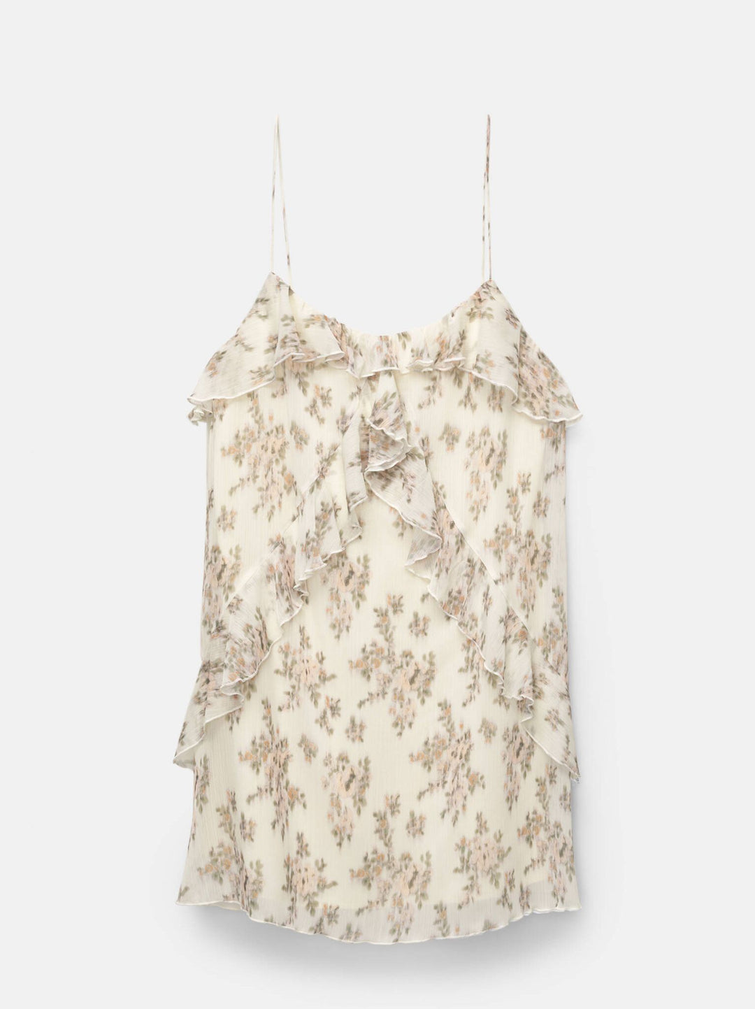 Moudda PULL & BEAR - Robe Mini - Petits Volants, Bretelles & Imprimé - Tunisie 3