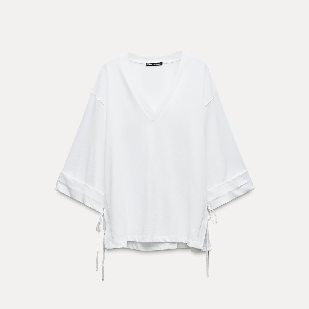 Moudda ZARA - T-shirt à Nœuds Latéraux - Tunisie 1