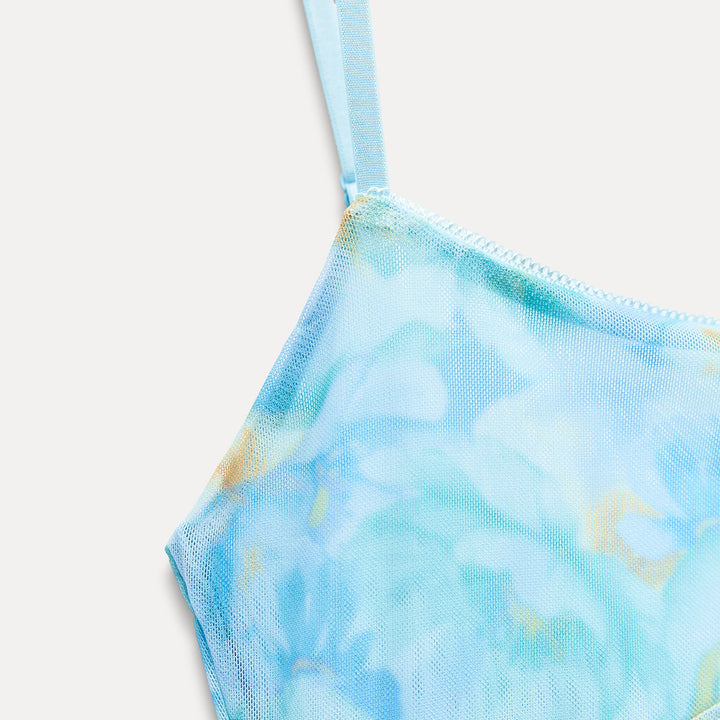 Moudda ZARA - Robe Longue à Bretelles Tulle Imprimé - Tunisie 3