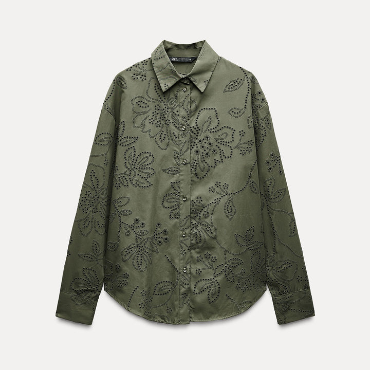Moudda ZARA - Chemise en popeline, broderie thermocollante - Tunisie 1