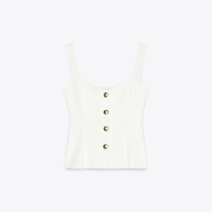 Moudda ZARA - Gilet Peplum - Boutons Dorés & Stretch - Tunisie 1
