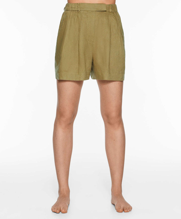 Moudda Oysho - Short 100% Lin Coupe Tailleur Taille Haute - Tunisie 5