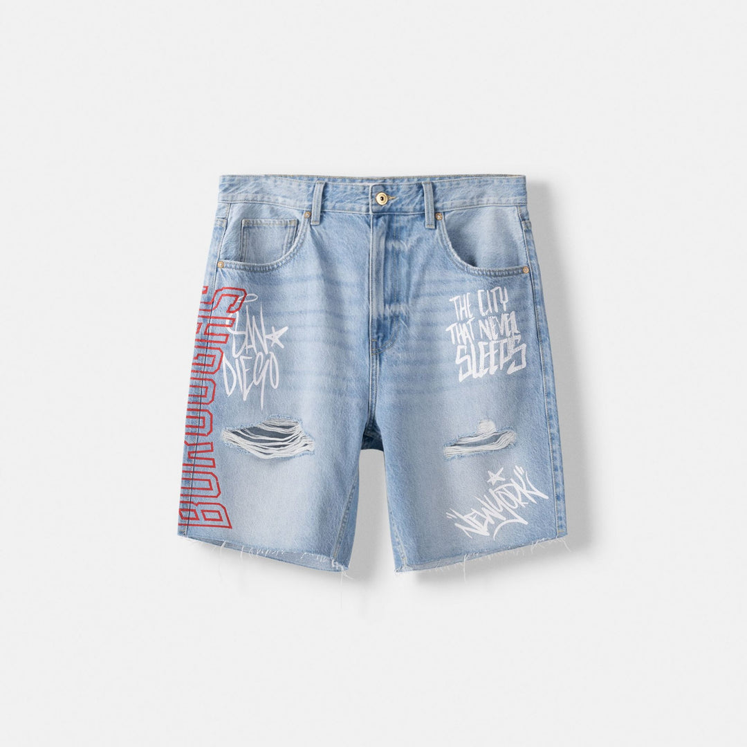 Moudda BERSHKA - Short en Jean Imprimé - Tunisie 1