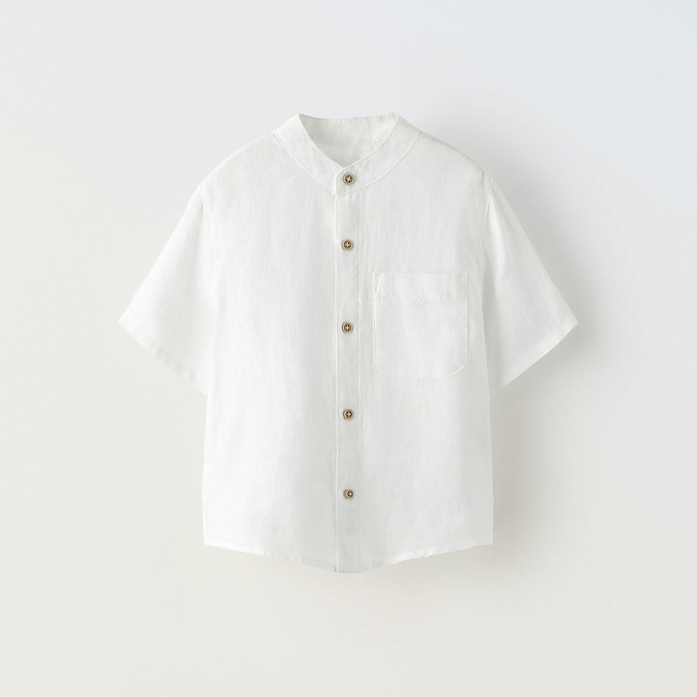 Moudda ZARA - Chemise lin manches courtes crudo - Tunisie 2